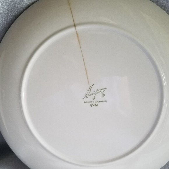 Hartford porcelain decorative plates w/Lyons Cobalt Blue set of 2 Argentina Vtg - Picture 6 of 8